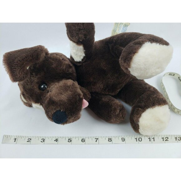 Build a Bear Dog Plush Puppy Brown Light Eye Spot Tongue Stuffed Animal BAB - Picture 7 of 7